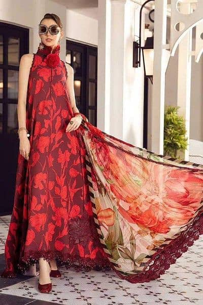 maria. b lawn with shafoon duppatta collection 18