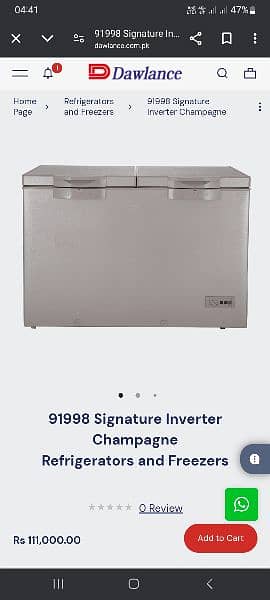 Brand New Dawlance deep Freezer inverter 91998 4