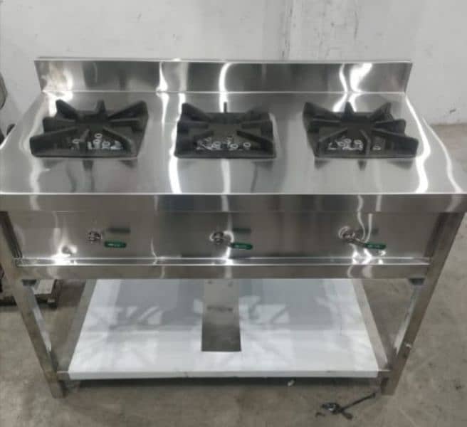 Dasi Commercial stove 5-burner/working table/Wash Sink/pizza oven 17