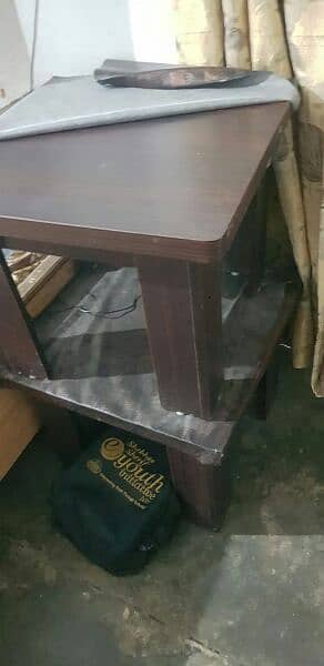 3pc center wooden table. 1