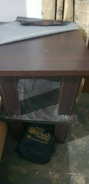 3pc center wooden table. 2