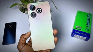 Infinix smart 8 with box charger