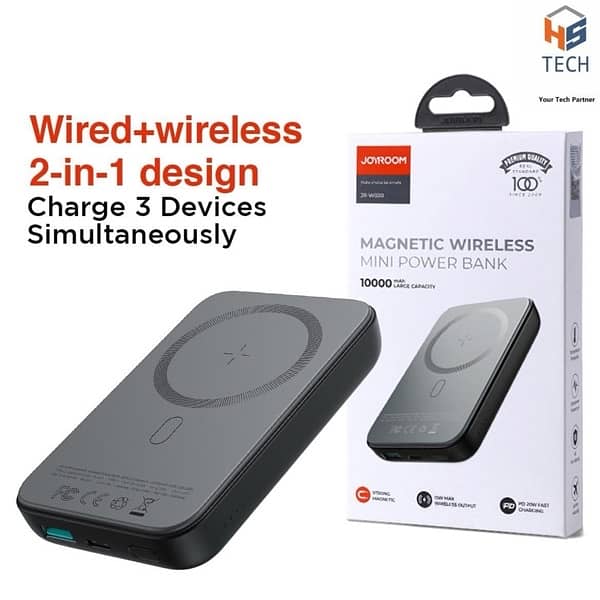 Joyroom JR-W020 Magnetic Wired+Wireless 2in1 Design Wireless PowerBank 1