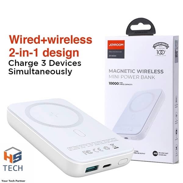 Joyroom JR-W020 Magnetic Wired+Wireless 2in1 Design Wireless PowerBank 3