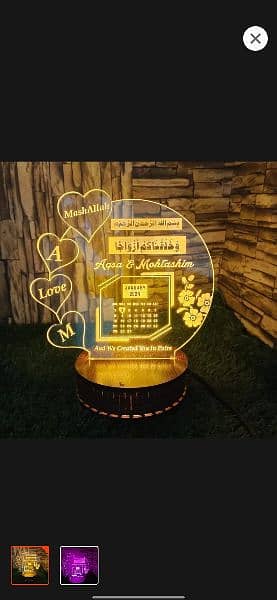 customized gift for anniversary n birthday illusion 3d lamp 2
