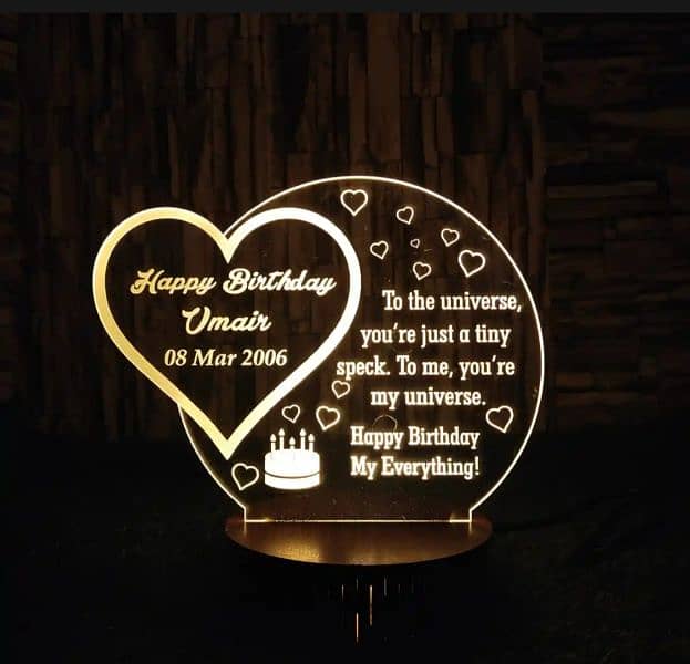 customized gift for anniversary n birthday illusion 3d lamp 9