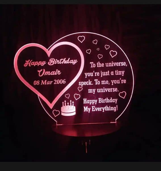 customized gift for anniversary n birthday illusion 3d lamp 10