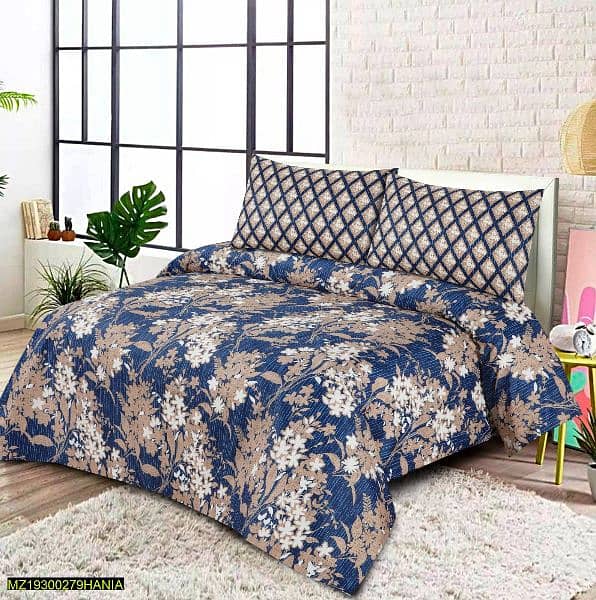 Latest 3Pcs double bed sheets collection 1