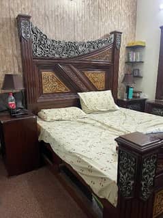 King Size Wooden Double Storage Bed
