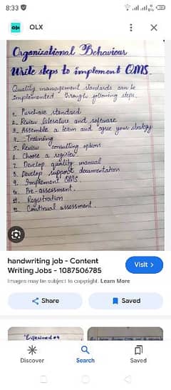 hand written a assignment work