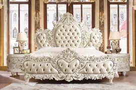 luxury wooden king bed set