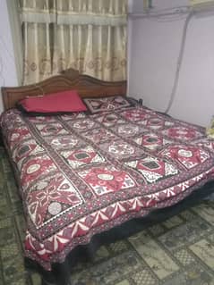 Original Wood double bed/Dressing/Side tables