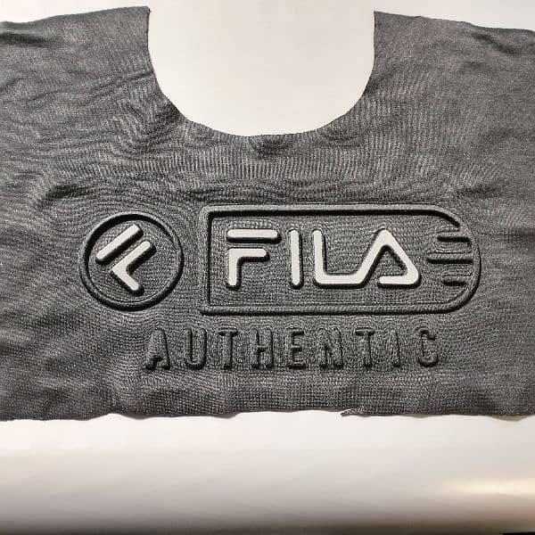 Embossing on garments with effect  of heat transfer sticker 2