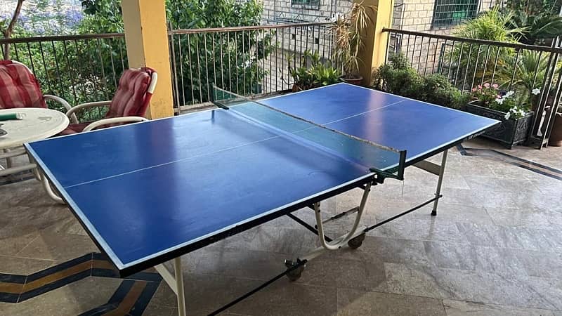 Double fish full metal Indoor/Outdoor foldable table tennis table 3