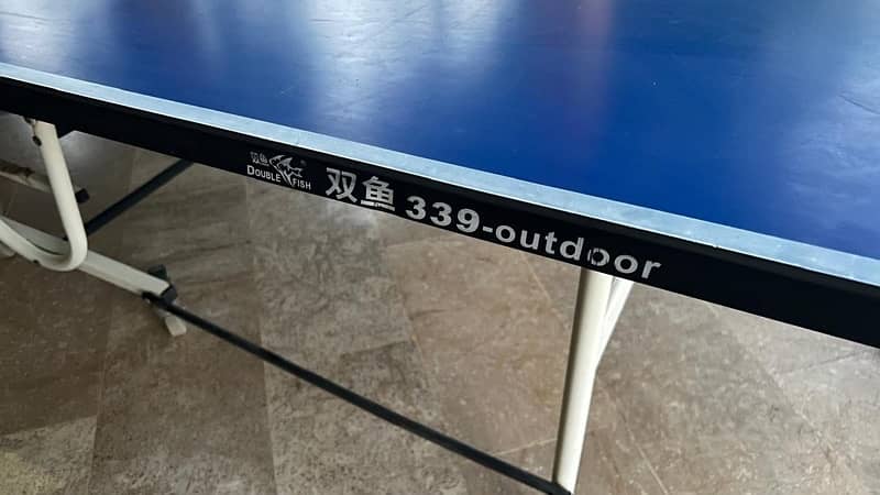 Double fish full metal Indoor/Outdoor foldable table tennis table 5