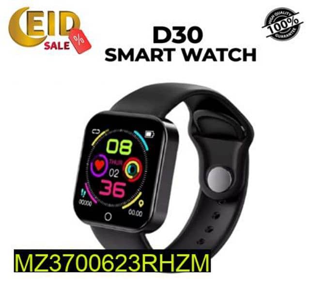D30 Smart Watch Black And Pink 0
