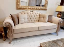 sofa set 3+ 2+ 1 +1 wooden chaniyoti style