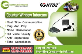 Counter Window Dual Way Intercom System HTDZ (Authorized Dealer)
