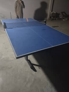 Table tennis table and rackets+net