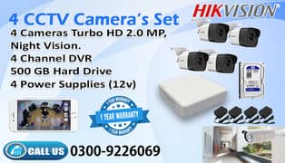4 CCTV Cameras Set In DHA (HIK Vision)