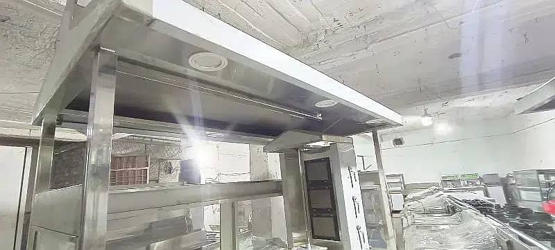 shawarma counter 6 ft stainless steel heavy duty we hve pizza oven 1
