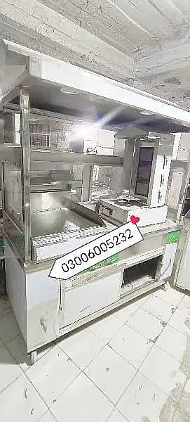 shawarma counter 6 ft stainless steel heavy duty we hve pizza oven 3