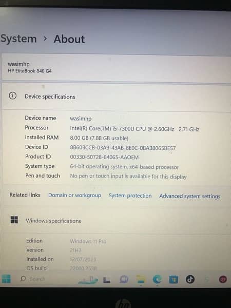 HP EliteBook 840 G4 256SSD 5
