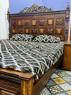 Pure Wooden heavy weight Bed set.