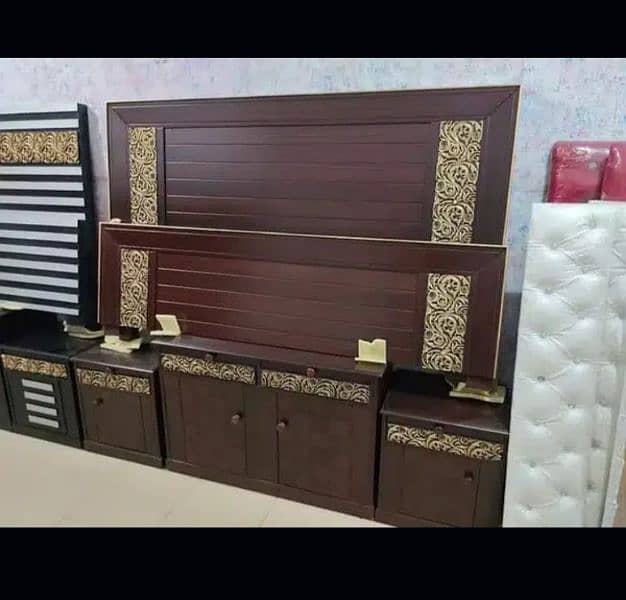 double bed king size bed, poshish brass bed, bed set, furniture set 9