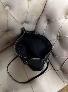 Coach leather bag,charcoal grey