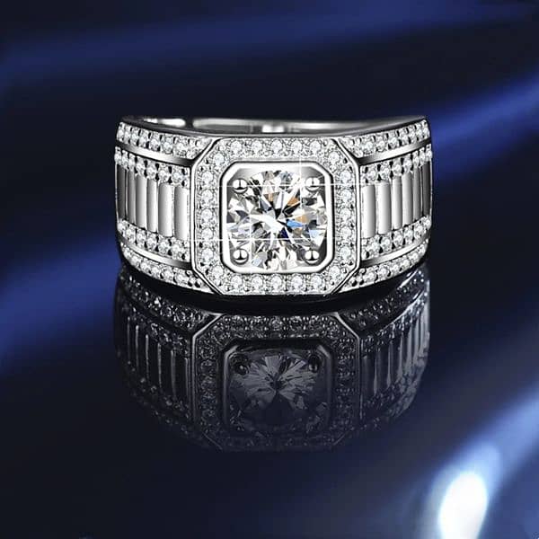 Dazzling Moissanite Diamond Ring For Men 1