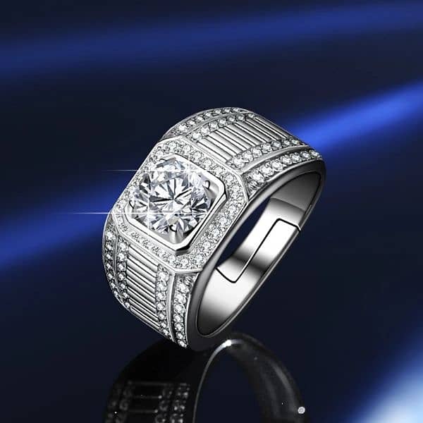 Dazzling Moissanite Diamond Ring For Men 2