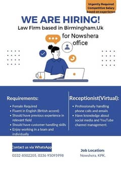 Receptionist With English experience