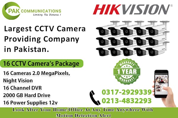 16 CCTV Cameras Package HIKVision (Authorized Dealer) 0
