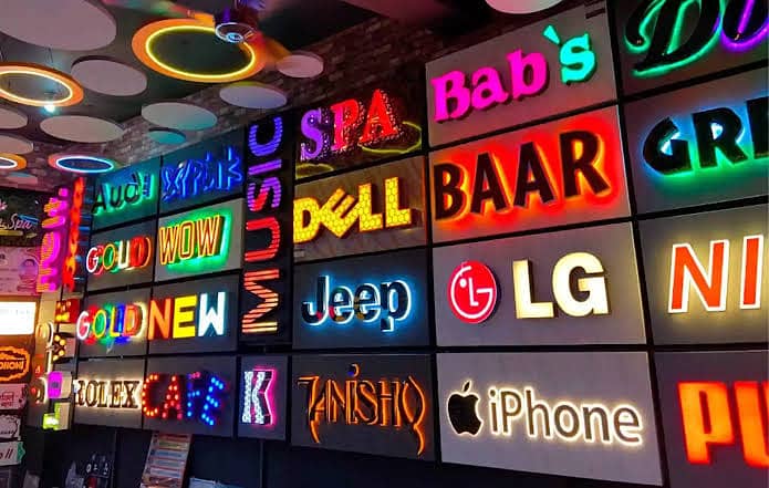 3D led Sign Boards, Neon Signs, backlit signs Acrylic Signs led board 15