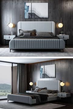 King Size bed/Brass bed/velvet bed/side table/dressing table/furniture