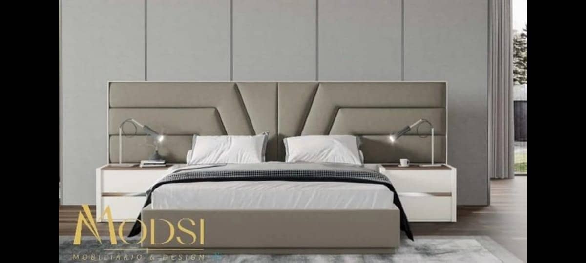 King Size bed/Brass bed/velvet bed/side table/dressing table/furniture 12