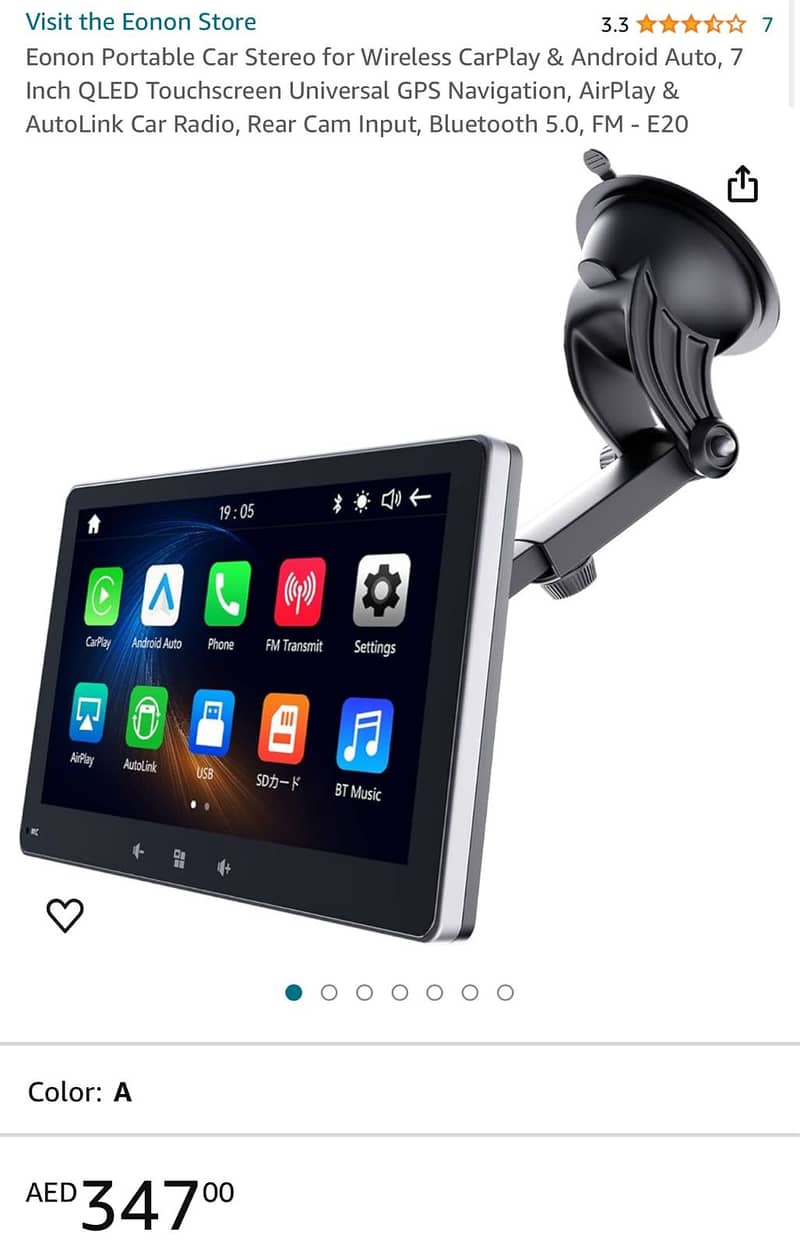 Eonon Portable Car Stereo for Wireless CarPlay & Android Auto Q LED 1