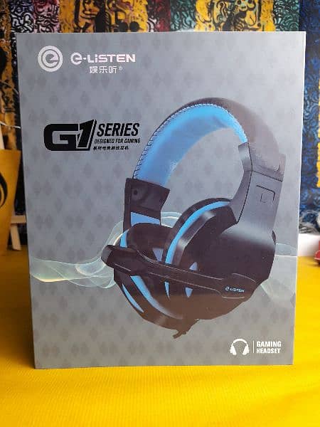 e-listen G1 Series Gaming Headphones with microphone for PCs & Laptops 0