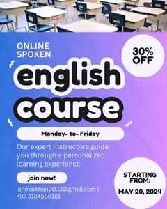 Online spoken English course . .