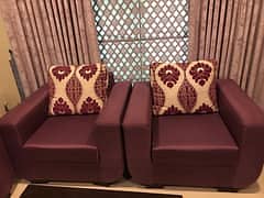 Sofa Set / 7 Seater Sofa / A square wooden table