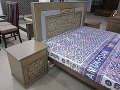 Bed set/single bed/wooden bed / side tables/dressing