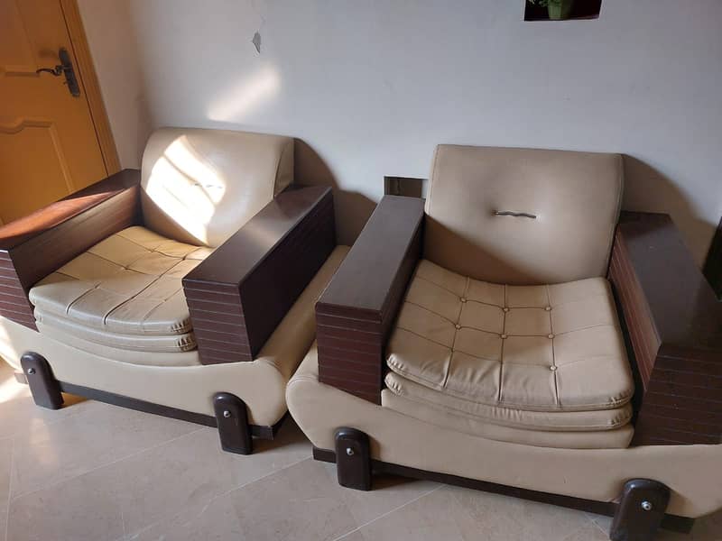 7 seater Sofa set leatheride cloth 3