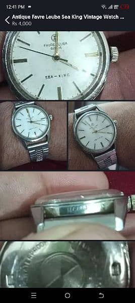 Antique Favre Leuba Swiss Made Vintage Seiko 5 citizen Raketa Rolex 0