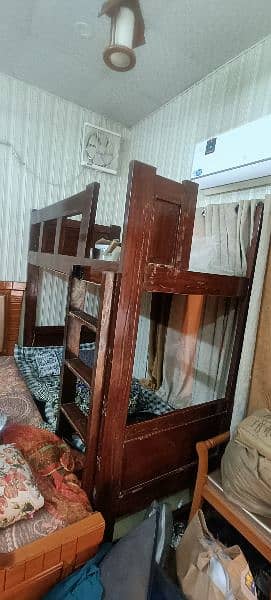 Wooden triple Bunk Bed 1