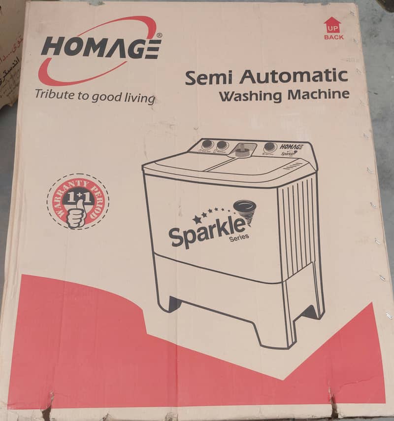 Homage semi automatic washer with dryer brand new. 5