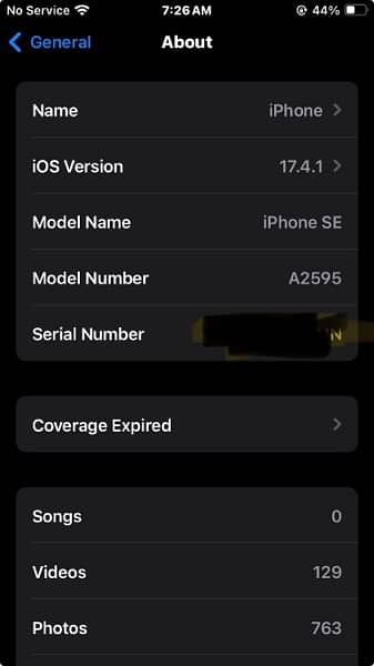 iPhone SE 2022 (3rd gn) 128GB NonPTA 100%BH Starlight colr 100%watrpck 6