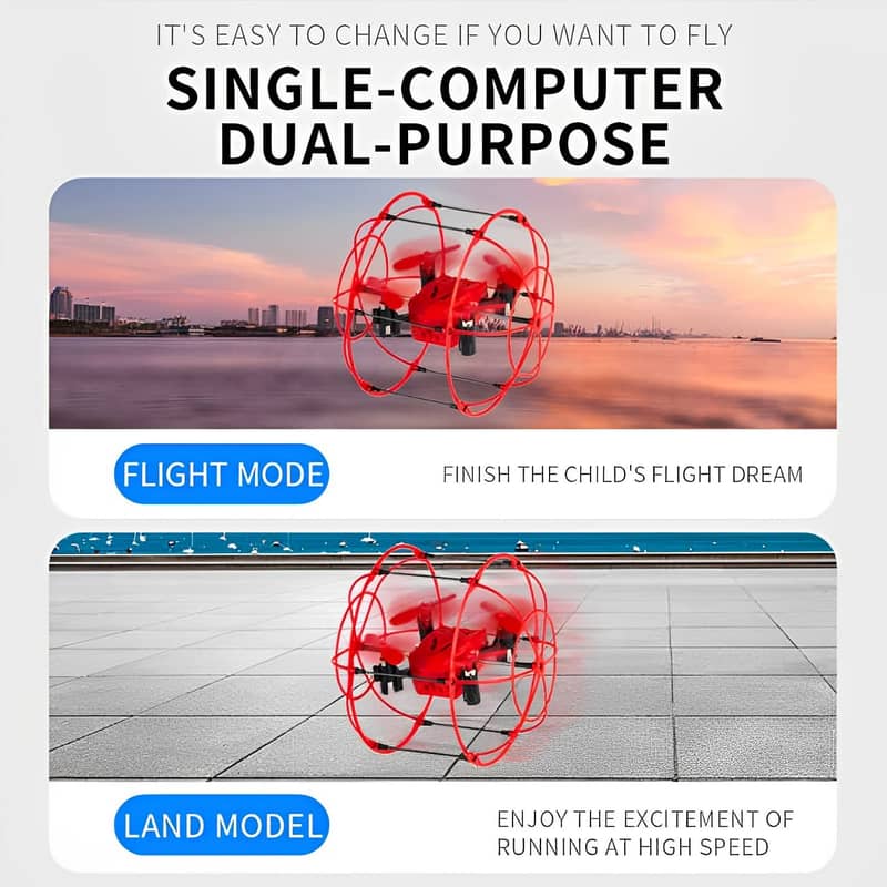 2.4G Four-Axis Dual-Mode 6 Channels Mini Remote Control Drone 8