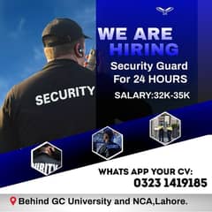 Security Gurad Required/Security Guard Job