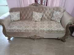 Sofa set with sofa covers